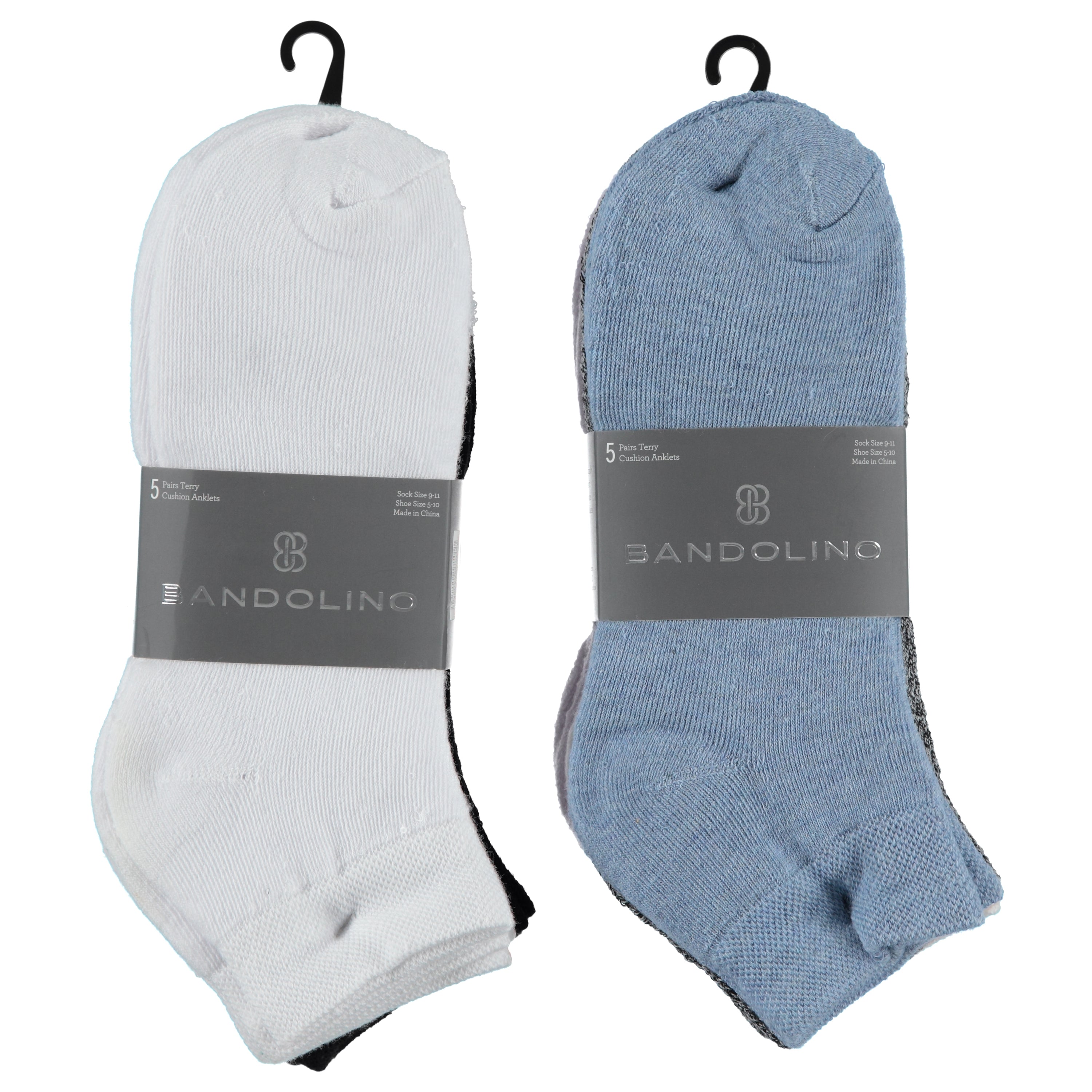 Bandolino Ladies 5 Pack Full Cushion Quarter Socks (LBA3215-5)